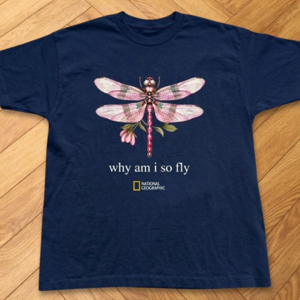 Navy - National Geographic Dragonfly Nature Graphic T-Shirt